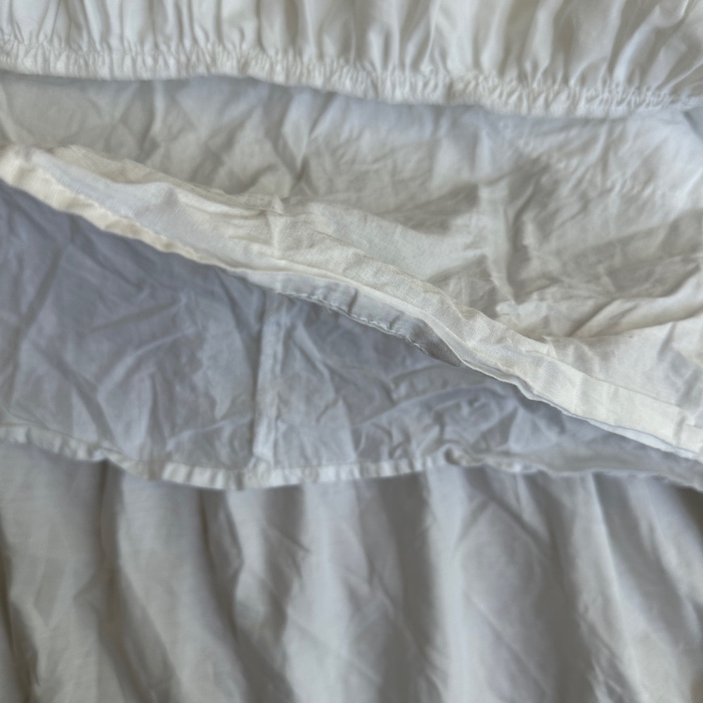 Abercrombie & Fitch Women's Skirt White Eyelet Midi w pockets and lined size LP - Picture 8 of 9